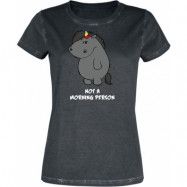 Chubby Unicorn - Enhörning T-shirt - Grummeleinhorn - Not A Morning Person - S XL - för Dam - flerfärgad