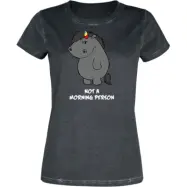 Chubby Unicorn - Enhörning T-shirt - Grummeleinhorn - Not A Morning Person - S XL - för Dam - flerfärgad