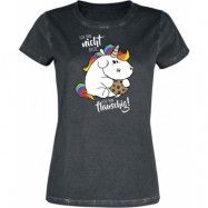 Chubby Unicorn - Enhörning T-shirt - Ich bin nicht dick. Ich bin flauschig! - S 3XL - för Dam - flerfärgad