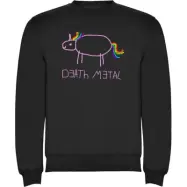 Death Metal - Enhörning Sweatshirt - S 3XL - för Herr - svart