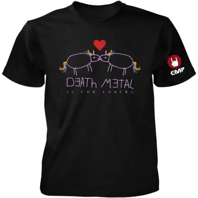 Death Metal - Enhörning T-shirt - Einhorn - M 3XL - för Herr - svart