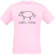 Death Metal - Enhörning T-shirt - S 3XL - för Herr - rosa