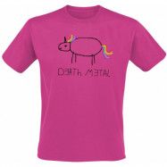 Death Metal - Enhörning T-shirt - S 3XL - för Herr - fuchsia