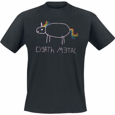 Death Metal - Enhörning T-shirt - S 5XL - för  svart