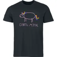 Death Metal Unicorn - Fun T-shirt - S 3XL - för Herr - rosa