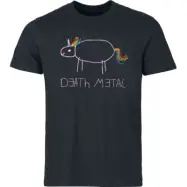 Death Metal Unicorn - Fun T-shirt - S 3XL - för Herr - svart