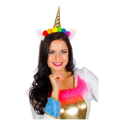 Diadem Enhörning med Guldhorn - One size