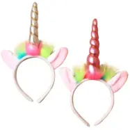 Diadem Enhörning Rosa : Färg - Silver - Busy Lizzie -  Leksaksaffären