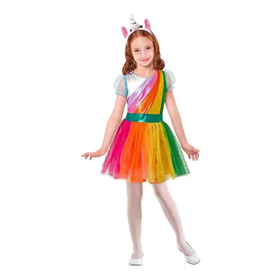 Enhörning Klänning Barn Maskeraddräkt - X-Large