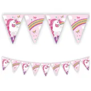 Enhörning Regnbåge Flaggbanderoll