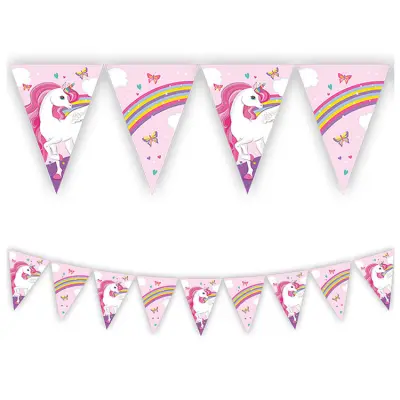 Enhörning Regnbåge Flaggbanderoll