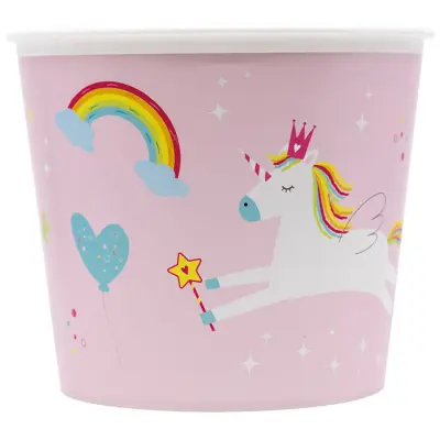 Enhörning Regnbåge Popcornbehållare Återanvändningsbar 2,2 L