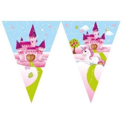 Enhörning Slott Flaggbanderoll 230 cm