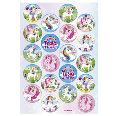 Enhörning Tårtbilder Ø3,4cm