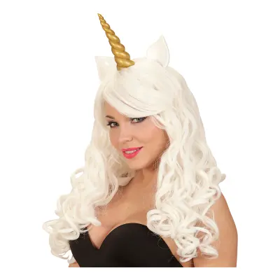 Enhörning Vit Peruk - One size