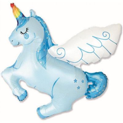 Folieballong Enhörning Blå 61cm