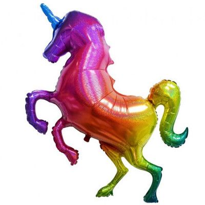 Folieballong Regnbåge Enhörning 135cm