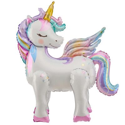 Folieballong Stående Enhörning 61x66cm