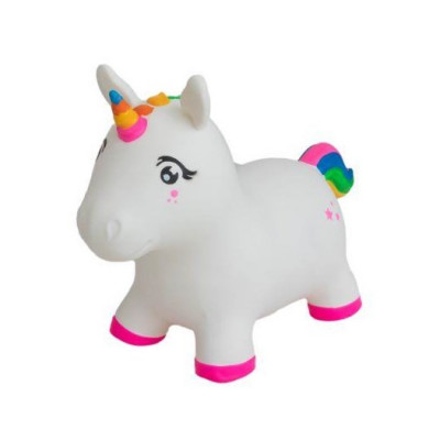 Gerardos Toys hoppdjur, enhörning vit