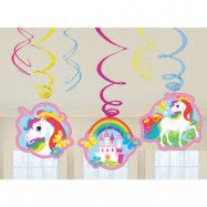 Hängande dekoration Unicorn Rainbow 6 delar