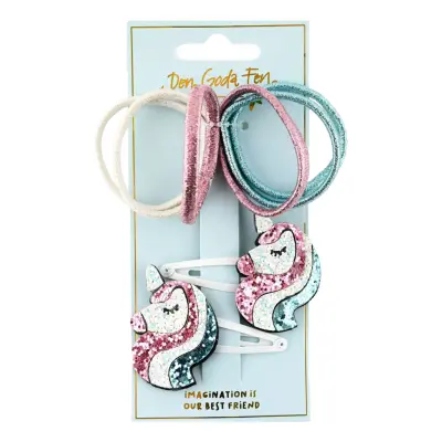 Hårsnoddar Unicorn Glitter Set