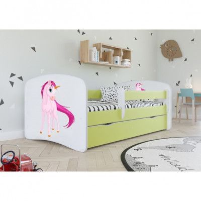 Kocot Kids Barnsäng - Babydreams Grön - Unicorn 140x70 Cm