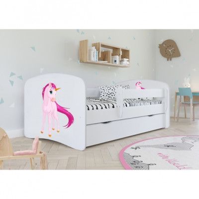 Kocot Kids Barnsäng - Babydreams Vit - Unicorn 160x80 Cm