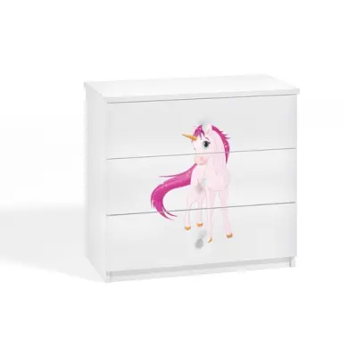 Kocot Kids Byrå - Babydreams Vit - Unicorn