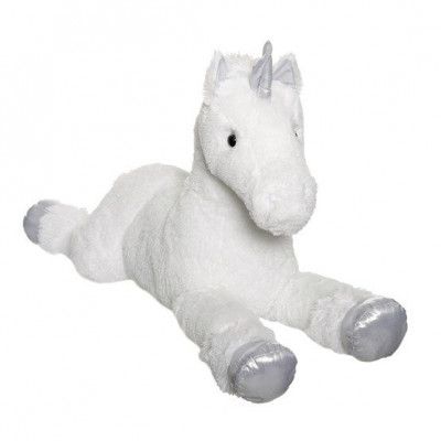 Liggande enhörning Vit 100 cm - Teddykompaniet -  Leksaksaffären