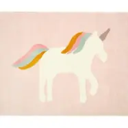 Little Louie Unicorn Barnmatta 130X170Cm (Rosa)