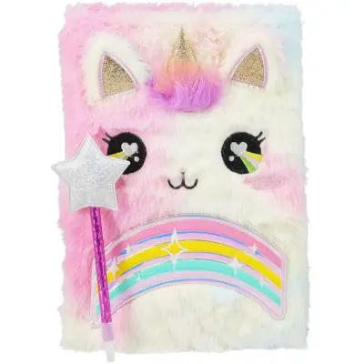 Mjuk Anteckningsbok med penna Enhörning - Leksaksaffären -  Leksaksaffären