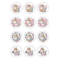 Muffinsbilder Unicorn / Enhörning 12-pack