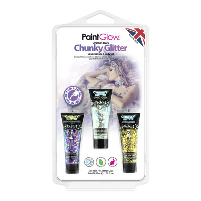 PaintGlow UV Chunky Glittergel Unicorn Kit