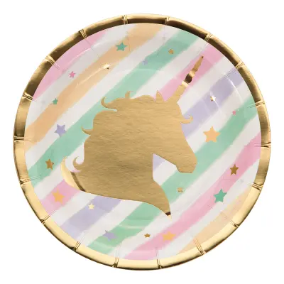 Pappersassietter Unicorn Sparkle - 8-pack