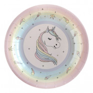 Papperstallrikar Unicorn Pastell - 10-pack