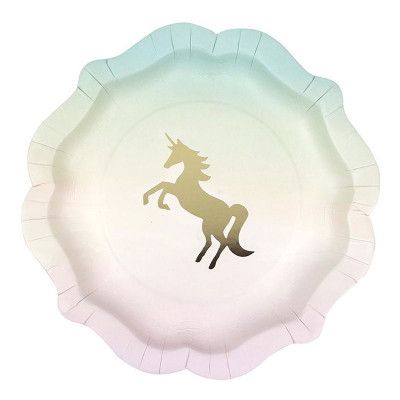 Papperstallrikar We Love Unicorns - 12-pack