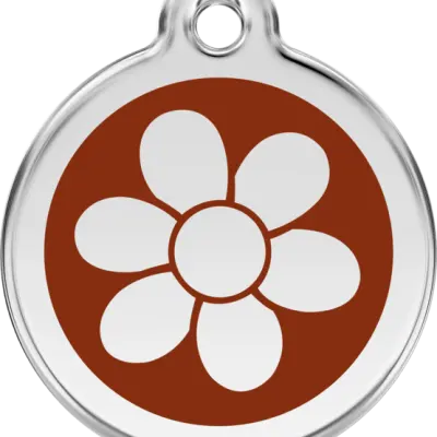 Red Dingo - ID-bricka Skolväska Blomma Brun