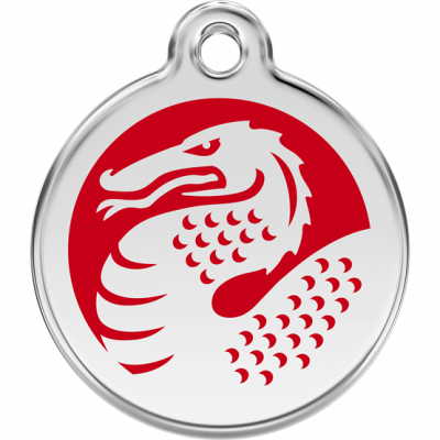 Red Dingo - ID-bricka Skolväska Drake Röd