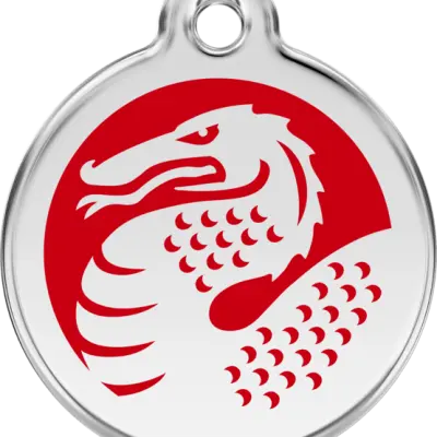 Red Dingo - ID-bricka Skolväska Drake Röd