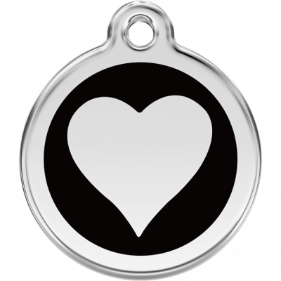 Red Dingo - ID-bricka Skolväska Elegant Hjärta Svart