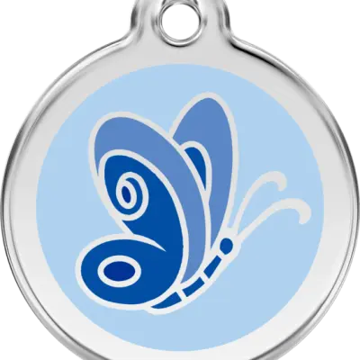 Red Dingo - ID-bricka Skolväska Fjäril Ljus Blå