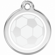 Red Dingo - ID-bricka Skolväska Fotboll Vit