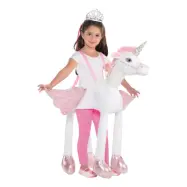 Ridande Unicorn med Ljud&Ljus Barn Maskeradräkt - One size