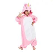 Rosa Enhörning Barn Kigurumi - Small