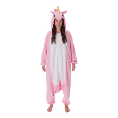 Rosa Enhörning Kigurumi - X-Small