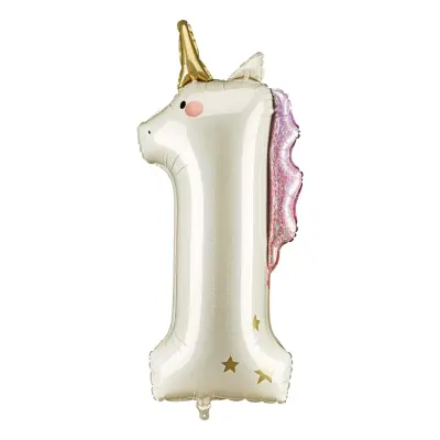 Sifferballong Unicorn - Siffra 1