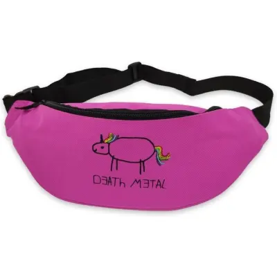 Sprüche - Enhörning Bältesväska - Death Metal Einhorn Tasche - för  fuchsia