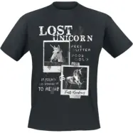 Sprüche - Enhörning T-shirt - Lost Unicorn - M 3XL - för Herr - svart