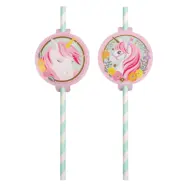 Sugrör Unicorn Magic papp 8-pack