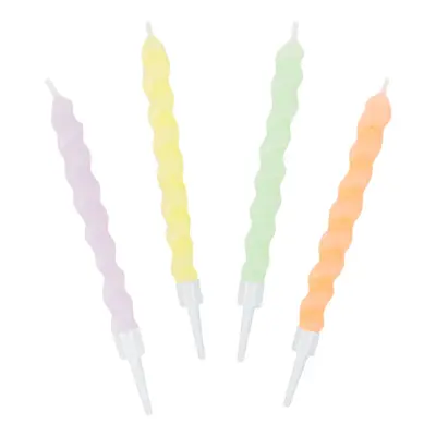 Tårtljus Pastell Waves - 8-pack